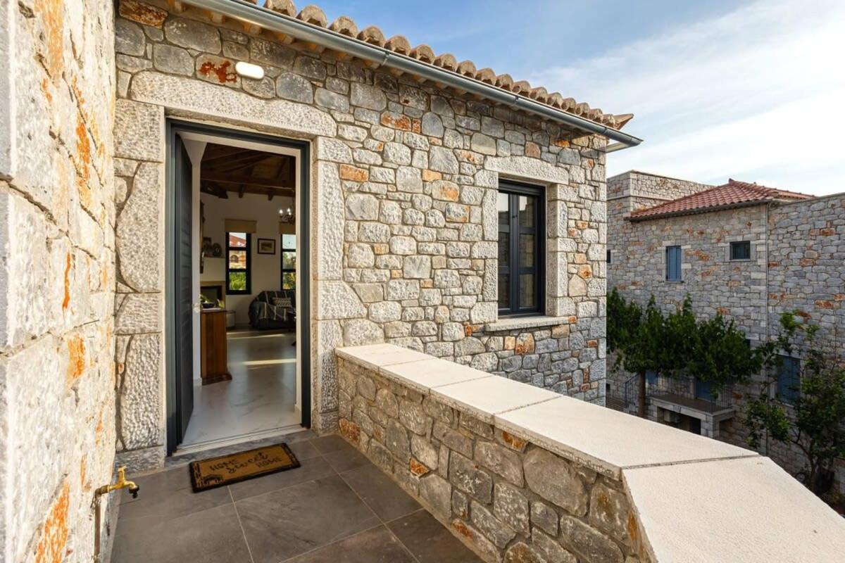 Mani Stone Built Home A Breath Away To The Sea Stoupa Exterior photo